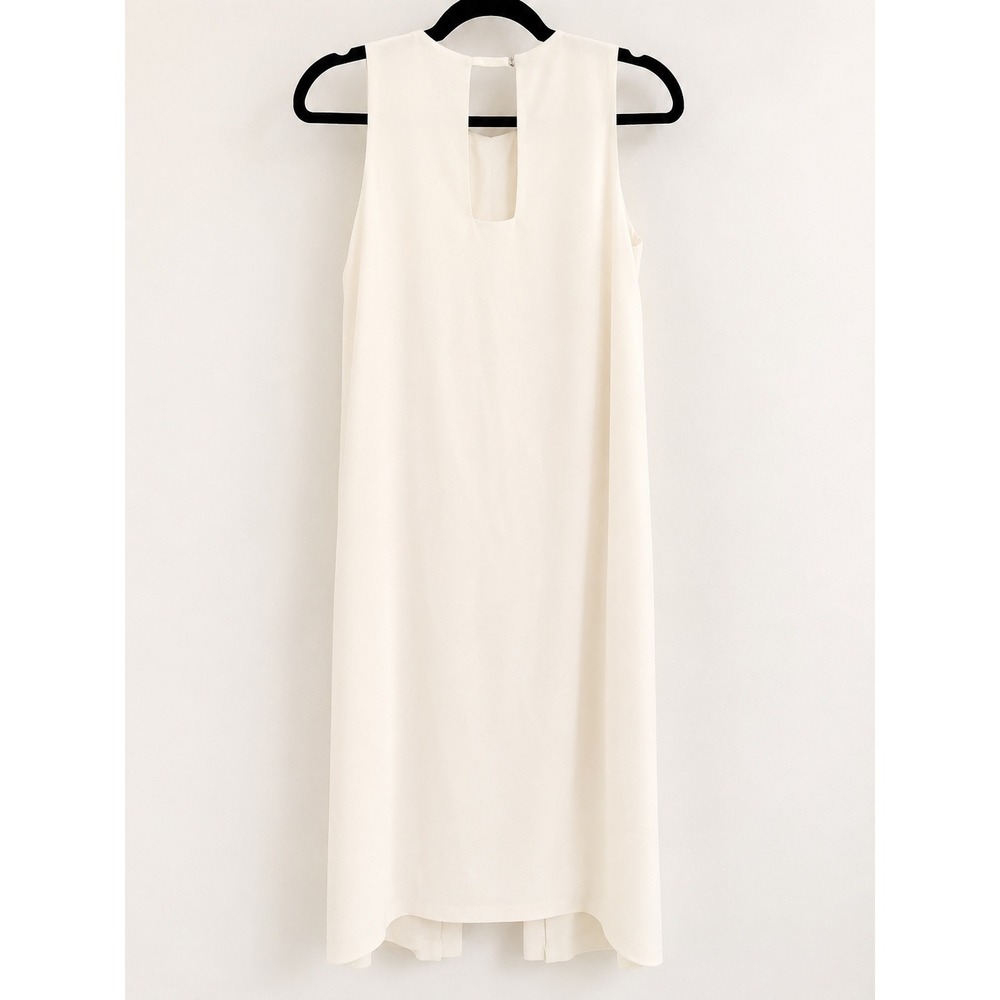 NWT Zara Maxi Dress Womens S Cream Layered High Slit Minimalist Chic - Picture 13 of 13
